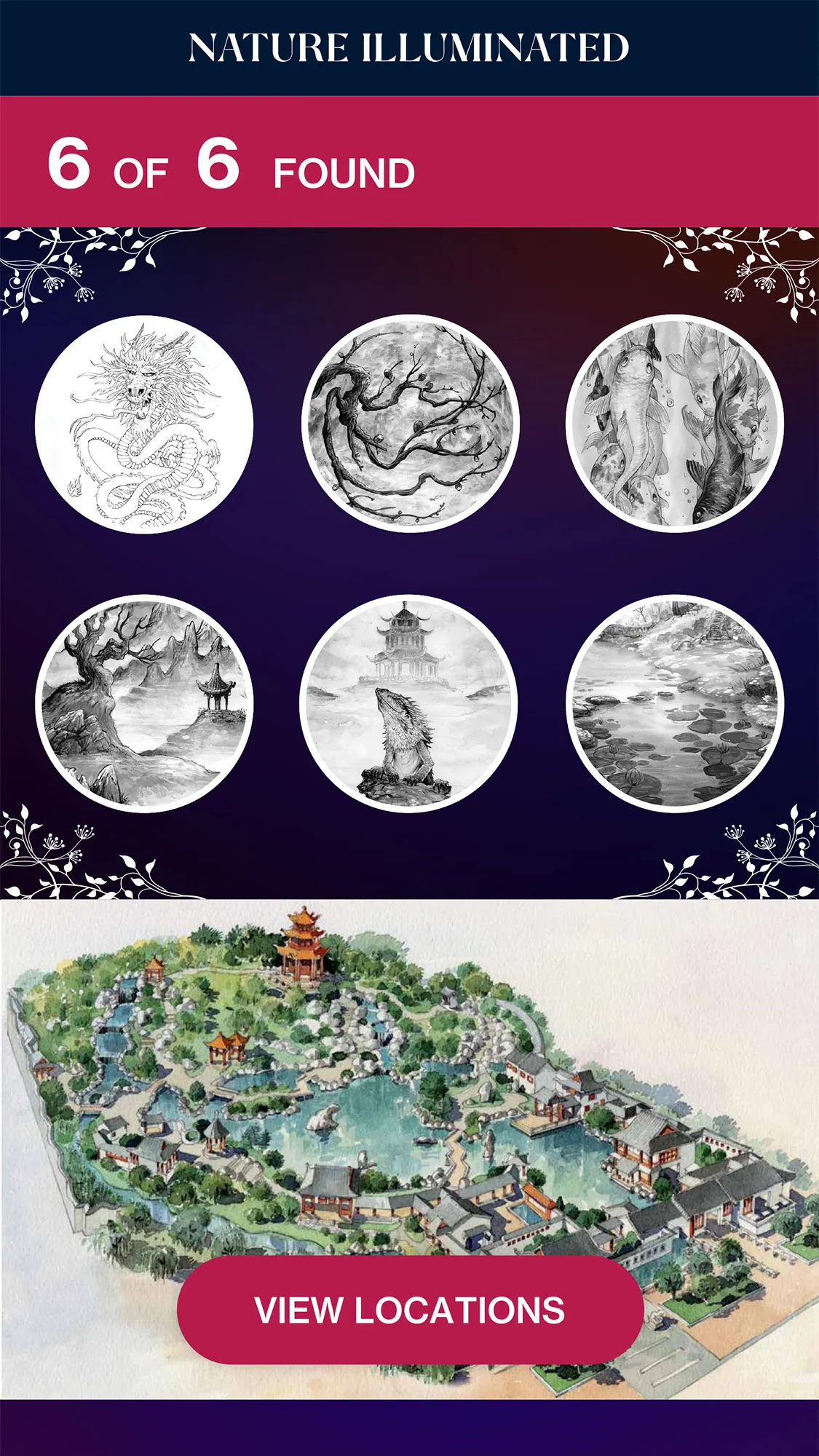 Nature Illuminated - interactive garden map