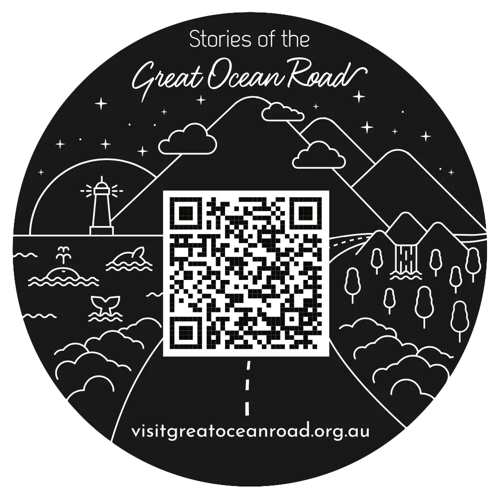 Stories of the Road - QR code trail plaque