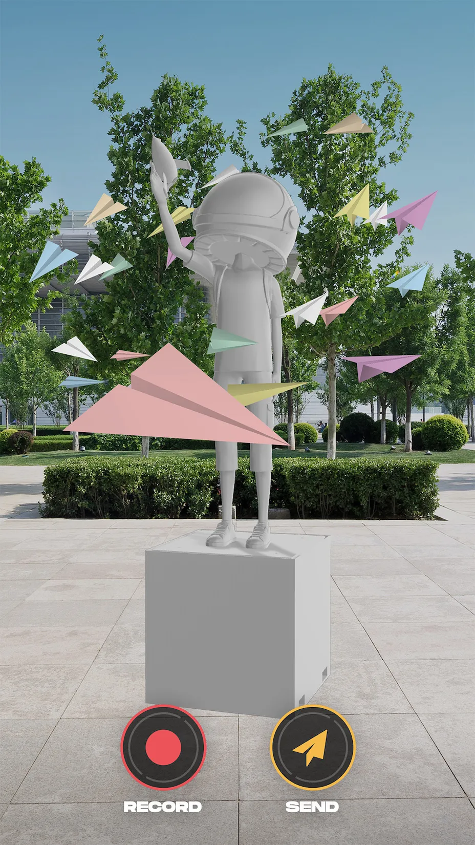 Aku Dreams paper planes AR interface