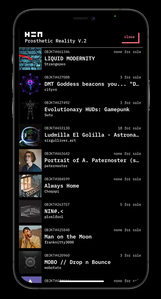 Prosthetic Reality V.2 phone demo
