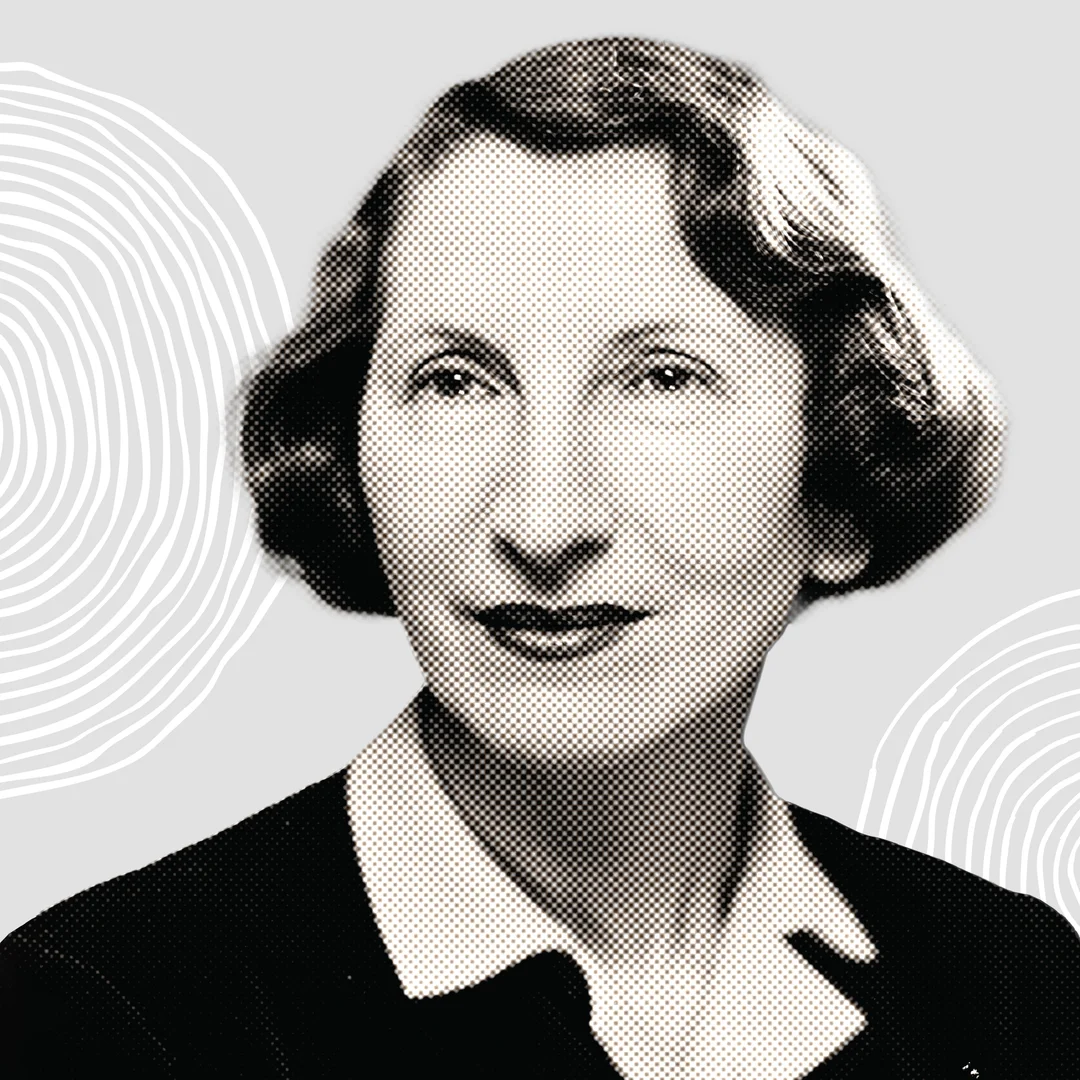 Halftone portrait of Rose Skinner, founder of Skinner Galleries (1958–1976)